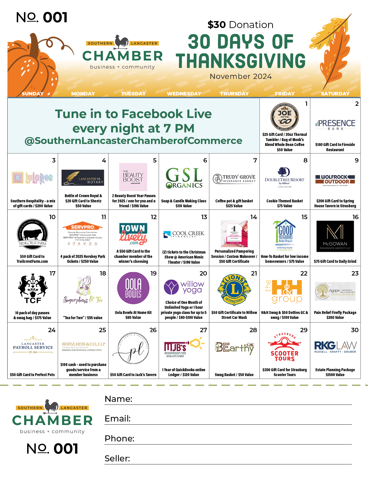 🗓️2024 CALENDAR FUNDRAISER ONLY 500 AVAILABLE Southern Lancaster